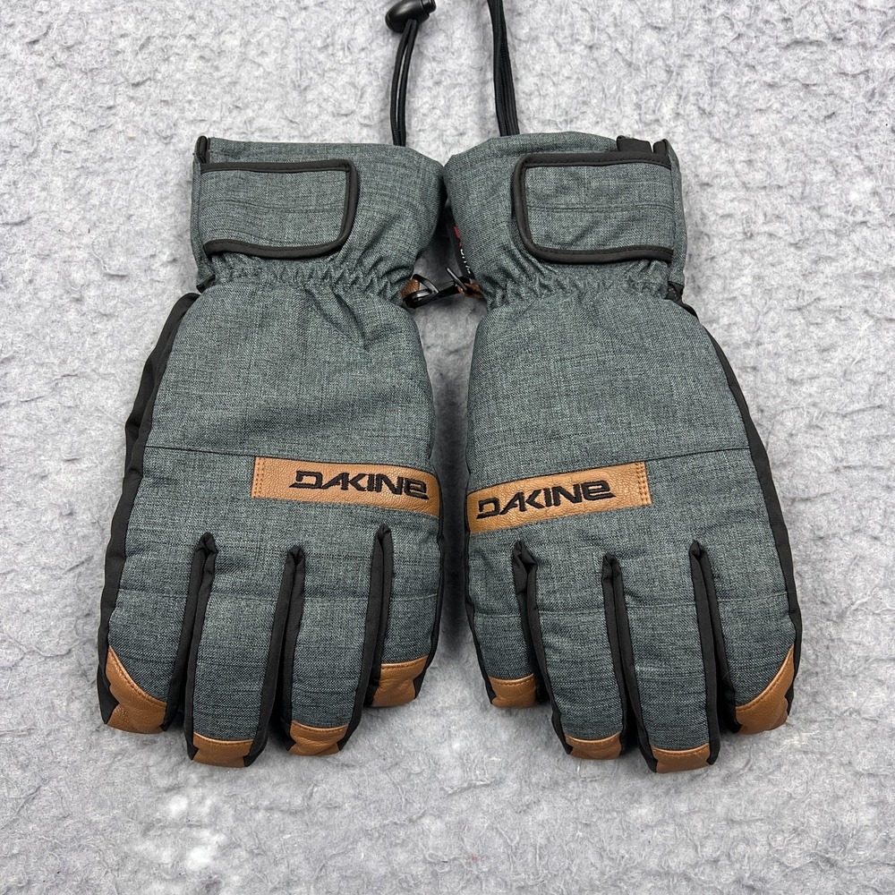 Dakine Nova Short Gloves Men's Medium Gray/Brown DK Dry Winter Ski Snowboarding